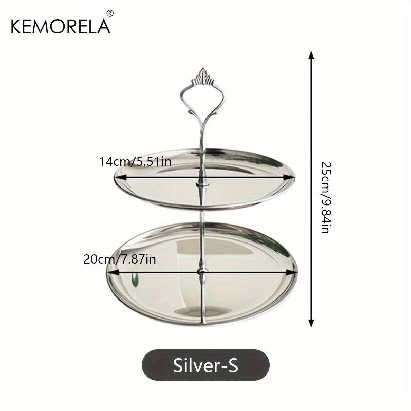 2/3 Layer Stainless Steel Cake Stand Fruit Tray Restaurant Detachable Dessert Rack Gold Silver Fruit Plate Snack Candy Tray