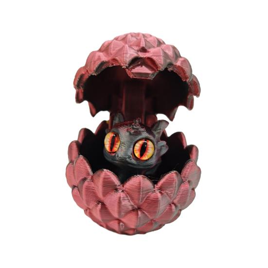 

3D-печатное украшение в виде яйца дракона, яркий цвет, маленький размер, игрушка для снятия стресса, очаровательная мультяшная статуэтка дракона