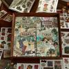 20 Listů Samolepková Kniha, Retro Materiál pro Deník, Samolepky pro DIY Dekoraci, Pro Junk Journal, Dekorativní Podkladové Potřeby, Umělecké Album