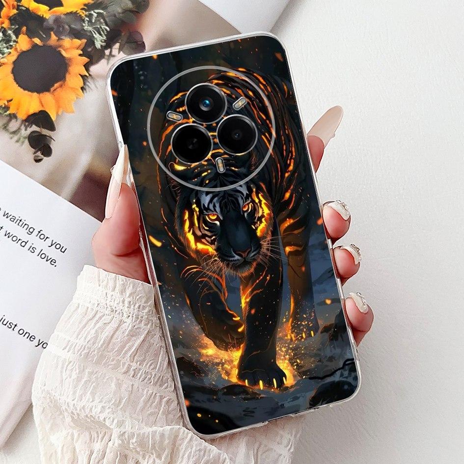 Für Realme 14 Pro 5G Hülle 2025 Cover Cooler Drache Löwe Cartoon Weiche Klare Silikon Handyhüllen Für Realme 14 Pro+ 14Pro Plus Capa