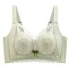Underwear summer thin women's no steel rim breathable large chest small anti-sagging adjustment type pull gather bra cover
