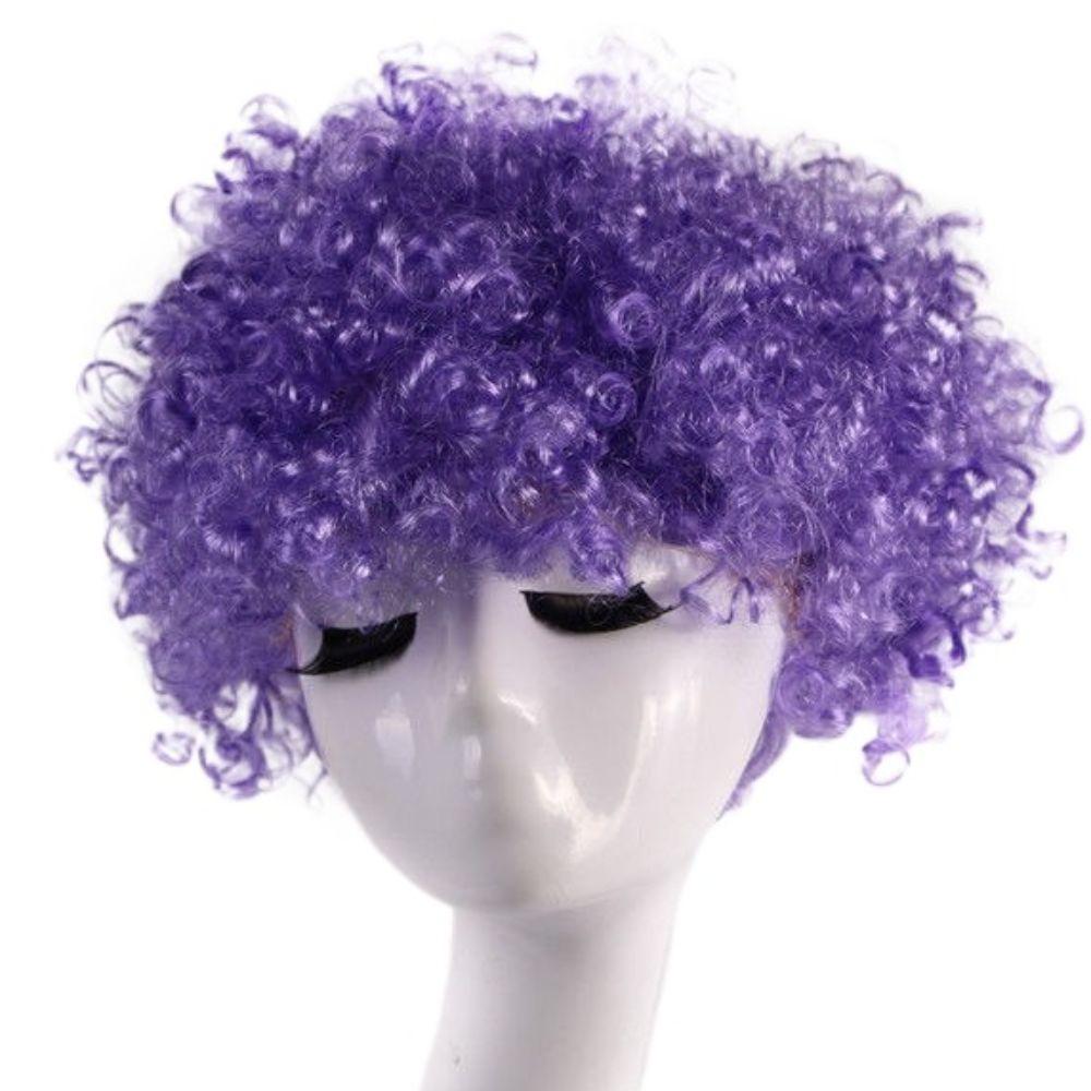Rainbow Football Fans Wigs Synthetic Wigs Halloween Cosplay Hairs Afro Curly Clown Wigs Kids