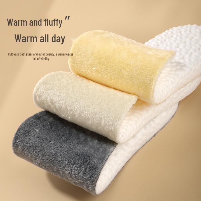 Plush Winter Insoles - Velvet Sport, Anti-Odor, Breathable, Sweat-Absorbent, Super Soft, Thick Snow Boot Pads