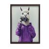 Plakat Lama W Fioletowym Hoodie Z Aparatem Plakat Lama W Fioletowym Hoodie Z Aparatem, 30X40 Cm, Bez Ramy, Płótno Premium Na Blejtramie