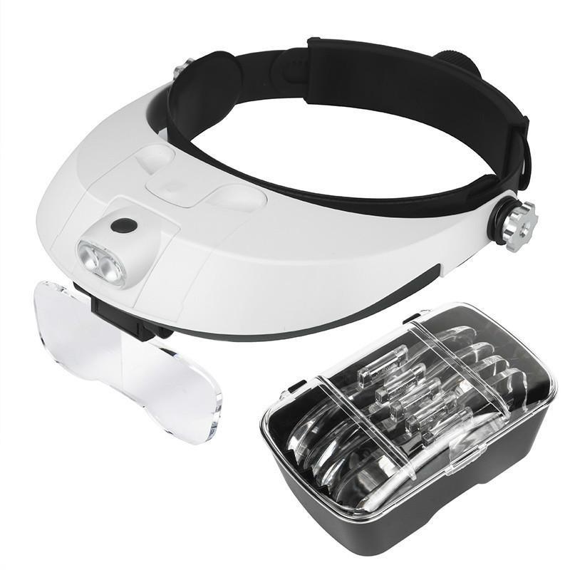 

1X 1.5X 2X 2.5X 3.5X Headband Magnifier Multi-functional Adjustable Professional Repair Tool