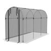 360 X 120cm Galvanised Steel Fruit Cage, Plant Protection Tent with Zipped Door, Black