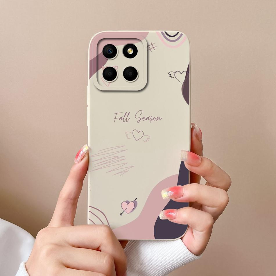 For Huawei Honor X6 X6S X6A Plus Phone Case Butterfly Heart Liquid Silicone Camera Protection Back Cover For Honor X 6 Funda