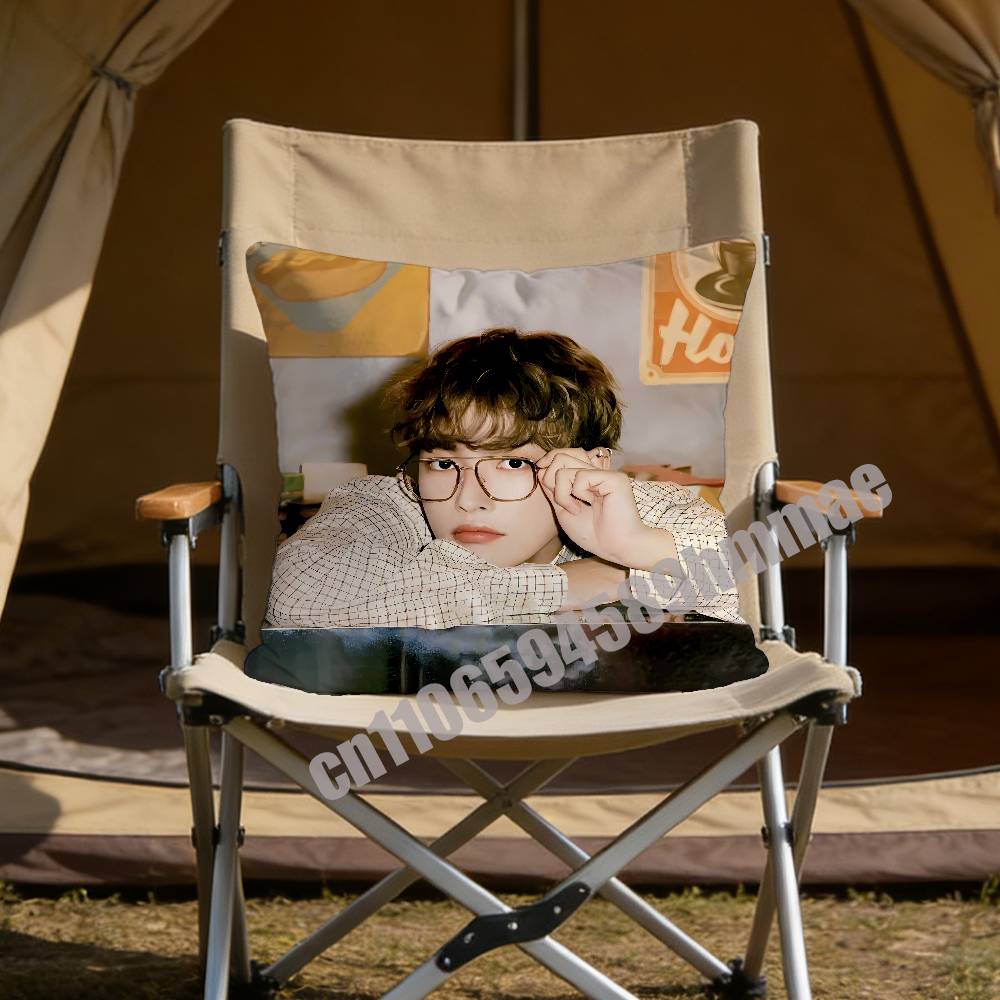 For A-Ateez K-Kim Hong Joong Throw Pillow Case Sham 45X45Cm 40X40Cm Square Car Pillowcase Pad Cushion Cover