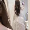 Pure desire sweet short skirt spring and summer waist thin design sense lace splicing irregular floral suspender dress women