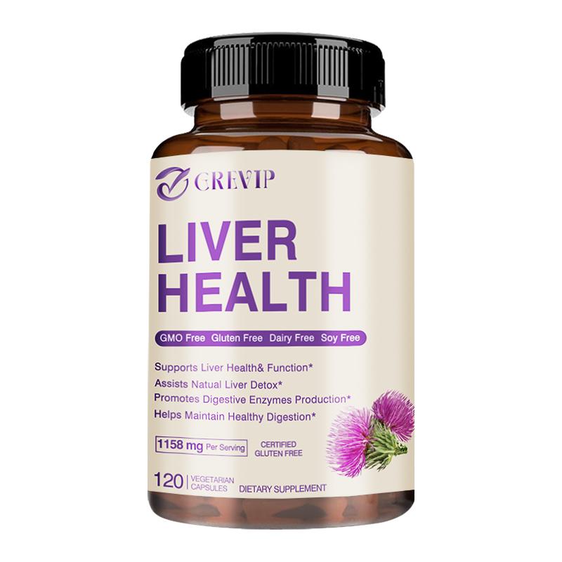 CREVIP Milk Thistle Liver Care Capsules, 1158mg, Plant Extract Liver Care, Digestive Diet Capsules, Suitable for Adults
