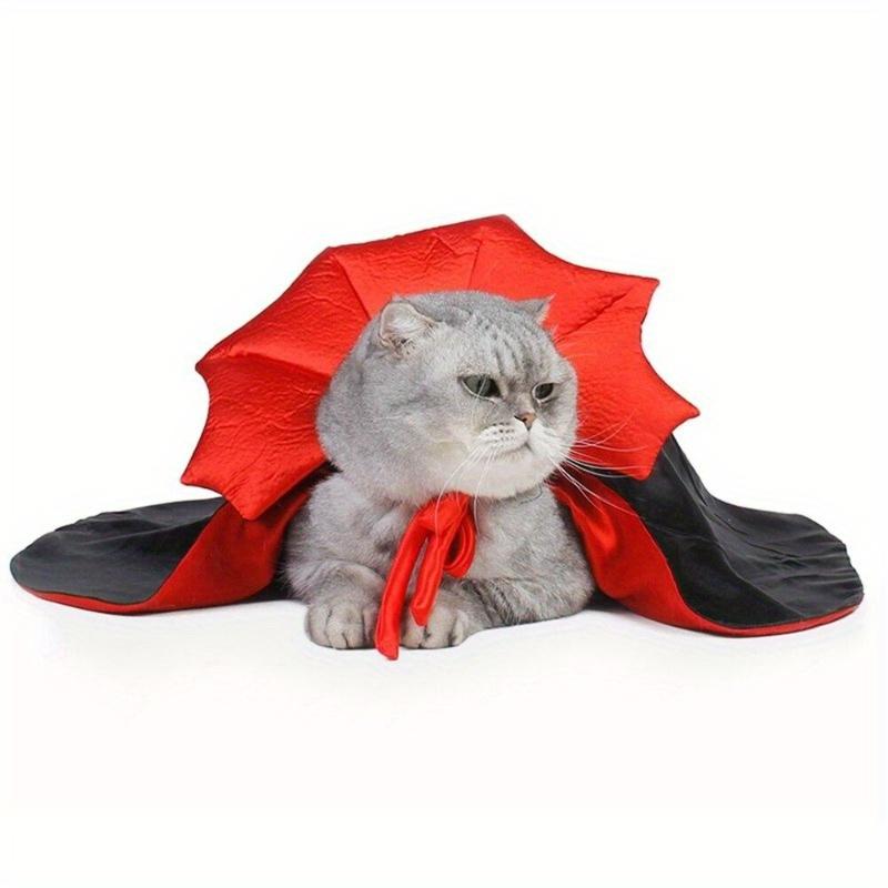 1Pc Halloween Pet Costumes Cute Cosplay Vampire Cloak for Small Dog Cat Kitten Puppy Dress Kawaii Pet Clothes Cat Accessoties