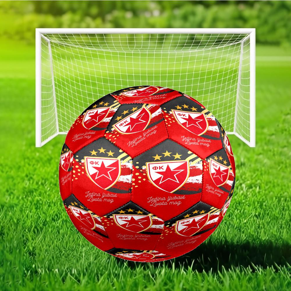Crvena Zvezda Size 5 Soccer Ball, Suitable for Training and Matches, High-Elasticity, Wear-Resistant Material Gift for Fan