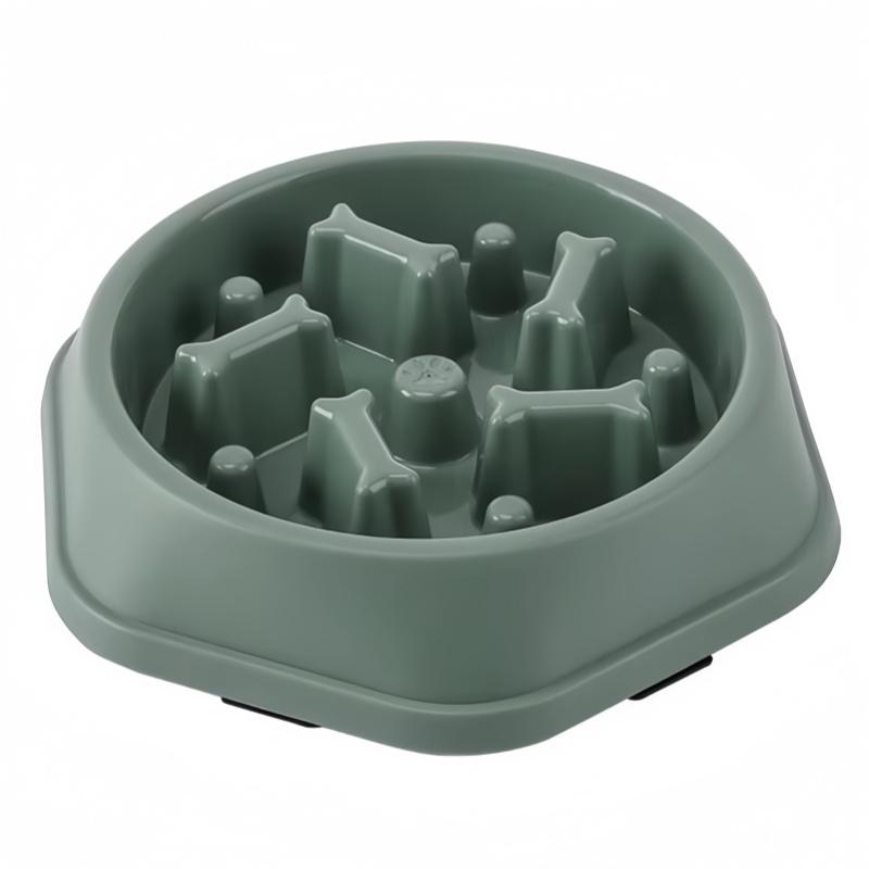 Pet Cat Dog Slow Food Bowl Fat Help Healthy Round Anti-choking Thickened And Non-slip Multiple Colors Shapes