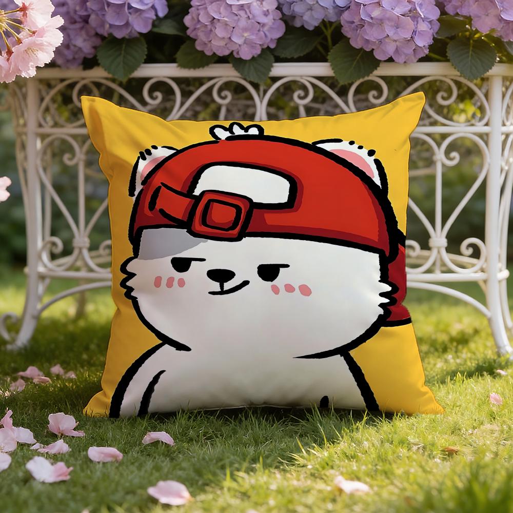 Sticker Cute Bear Stickers Cushion Cover Home Car DualScene Pillow Cover Reversible for Premium Comfort