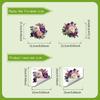 Fashion Watercolor Purple Pink Flower Toilet Stickers Bathroom Decoration Self-Adhesive Removable Pvc Waterproof Sticker