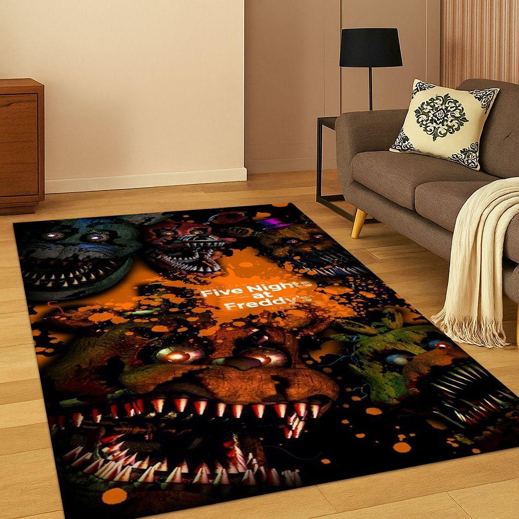 

3D Game F-FNAF Freddy Cartoon Carpet Rug for Home Bedroom Living Room Sofa Doormat Decor,Kid Area Rug Play Non-slip Mat Gift 40x60cm