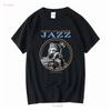 Camiseta Vintage Dizzy Gillespie Jazz Arte Colorido Banda Negro Talla Grande Vintage de los 90 Lavado Transpirable Cómodo