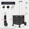 UOSU Foldable Shopping Cart with Storage Box
