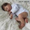 BZDOLL 50cm 20inch Soft Vinyl 3D-painting Skin with Realistic Asleep Reborn Baby Doll Newborn Bebe Girl Lifelike Princess Gift Toy for Kids