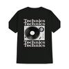 European Size Men's Vintage Turntable Graphic T-Shirt Ettering & DJ-Inspired Design, Casual Round Neck Summer Tee, Machine Washable Music Lover Gift