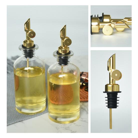 Automatic Wine Pourer Self-Sealing Stainless Steel Spout with Flow Control Drip-Free Liquor Dispenser for Bottles