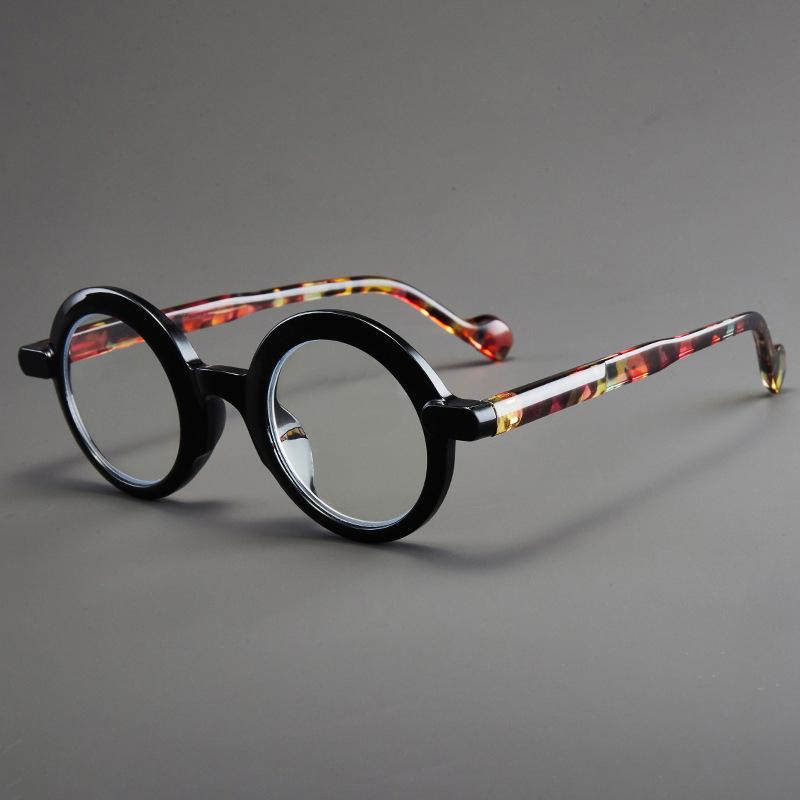 

KAMMPT Винтажные круглые очки для мужчин, новые модные панк-очки с синим светом, блокирующие очки для женщин, модный брендовый дизайн, декор, оптические оправы as picture shows чёрный