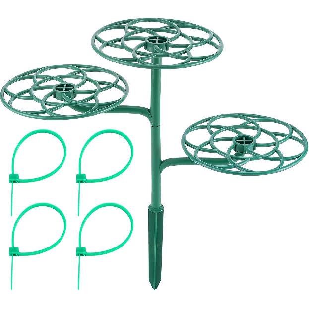 

3 Tier Christmas Tree Topper Candle Holders Planar Holiday Universal Triple Tree Topper Stabilizer Plastic Support Rod Adjustable Attachments