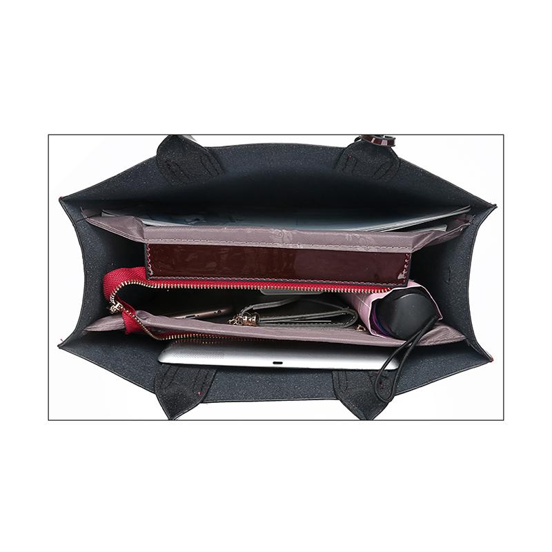 Bolso negro de charol con lazo - Nutbasics