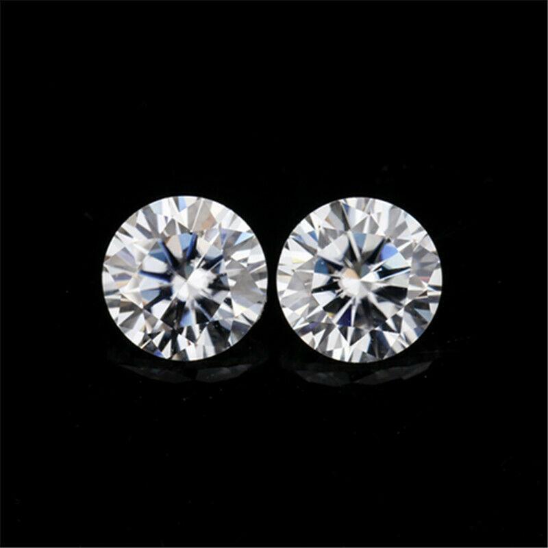 SI Round Cut  HPHT/ CVD 2 MM Size   2 Stones , Lab Grown Diamonds DEF
