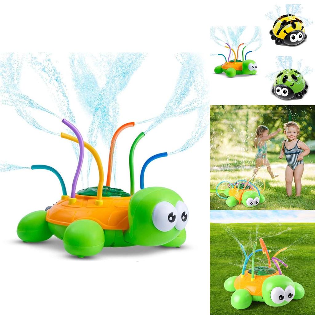 Fun Outdoor Water Play With Cute Turtle And Ladybug Sprinkler Toys For Children