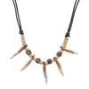 Vintage Hundezahn Halskette Herren und Damen Persönlichkeit Xizang Yakknochen Anhänger Wilder Anhänger Stammes Wolfszahn Accessoires