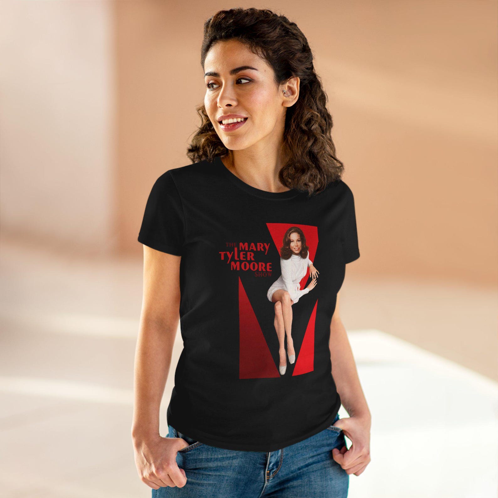 Mary Tyler Moore TV Show Comedy Television Women s Black T-Shirt Size S to 2XL S