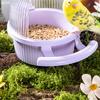 Convenient Bird Cage Hanging Plastic Feeder Box Parrots Food Dispenser Box for Pet Owners Providing Large Food Storage