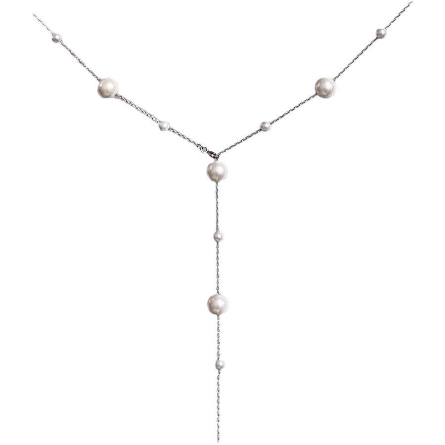 Elegant Multi-Wear Pearl Necklace for Women - Light Luxury, Niche Design, High-End, Fresh, Sweet, Simple, and Fashionable