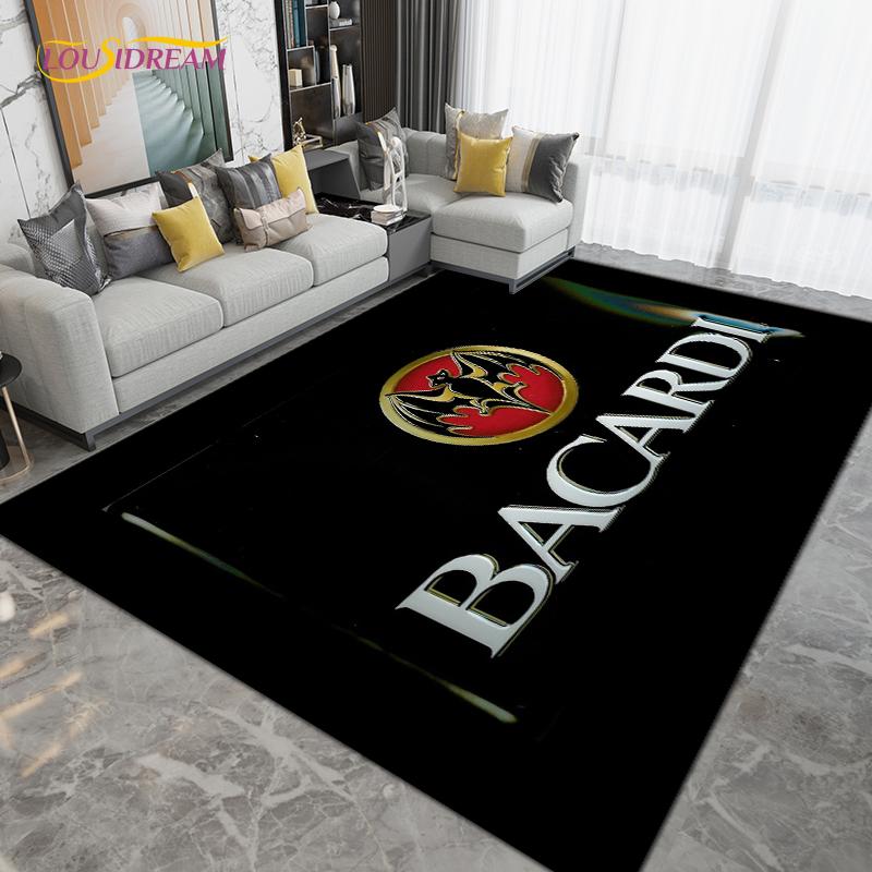Bacardi Rum Area Rug Large Carpets Rugs for Living Room Bedroom Bedside Kids Room Decoration,Kitchen Bathroom Anti-slip Mat Gift