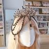 Elegant Dark Crown Tiaras for Women Pageant Psychic Headband Perfect for Weddings and Prom Coronet