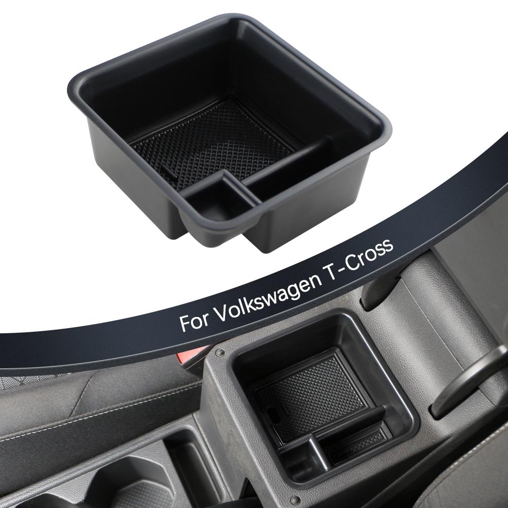 ABS Car Armrest Storage Box for Volkswagen VW Tcross T-Cross 2018 - 2024 Tray Container Organizer Car Accessories