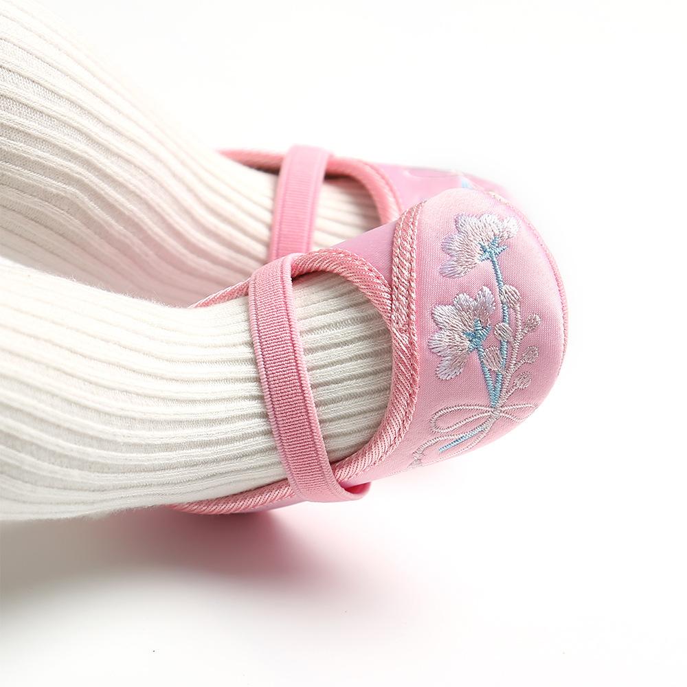 MYGGPP bestickte Baby-Prinzessinnenschuhe, Babyschuhe, weiche Sohlen für Kleinkinder