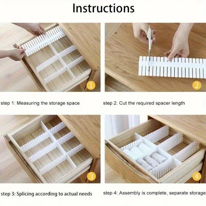 Drawer Divider Adjustable Household Storage Cabinet Combination Cosmetic Underwear Socks Sundries Drawer Organizer Tool