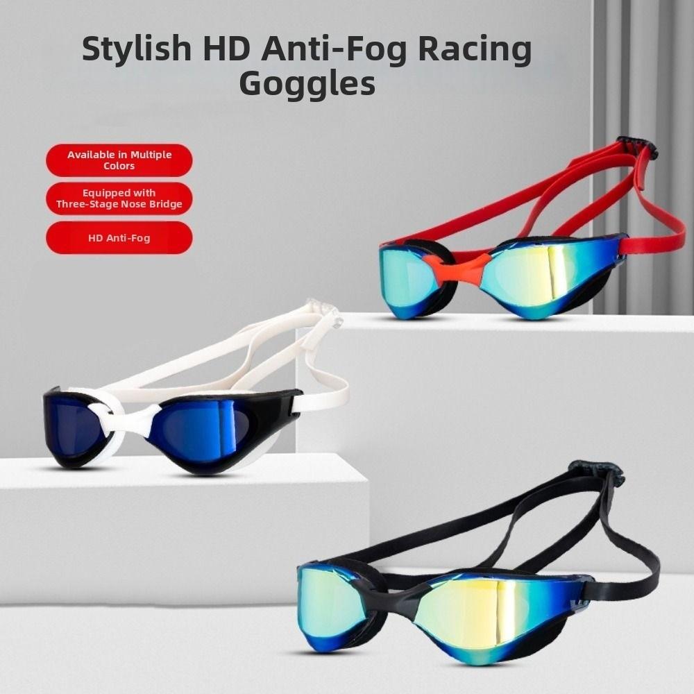 Adjustable Waterproof Eyewear HD Vision Anti-fog Diving Goggles  Learning Swimming