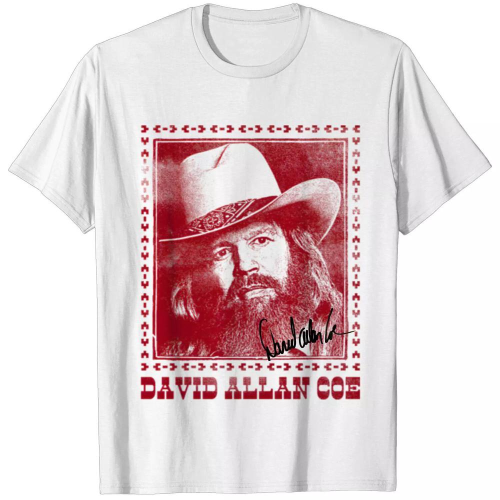 Vtg David Allan Coe Star Heavy Cotton White S-5XL Unisex Shirt Unisex T-Shirt