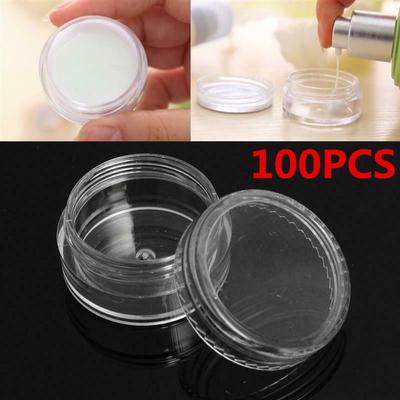 10/50/100PCS Empty Plastic Clear Cosmetic Jars Makeup Container Lotion Bottle Vials Face Cream Sample Pots Gel Box 2g/3g/5g/10g