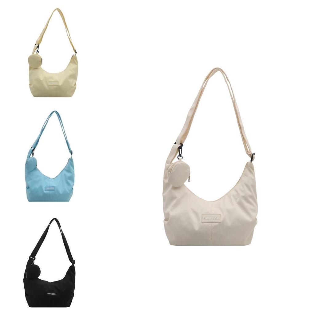 Solid Color Letter Decor Large Capacity Women Crossbody Bag With Coin Purse For Daily Use