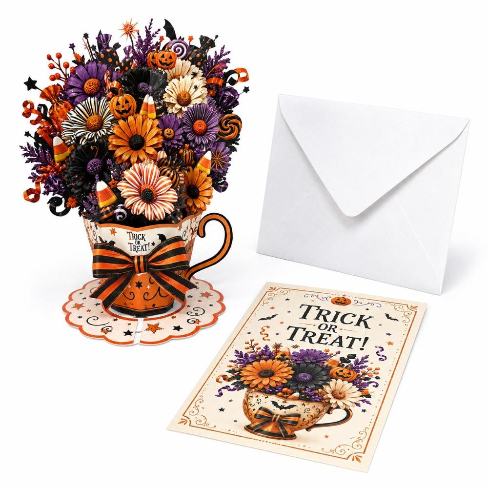 Hot Stamping Christmas Greeting Card Hollow Paper Carving Popup Card Holiday Greeting