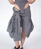 Holpeipeo Check Three-Way Shirt Skirt (Purple Grey)