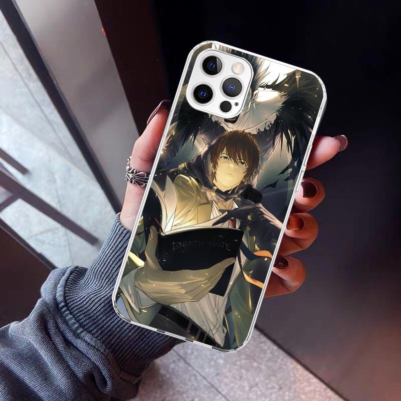 N-Note D-Death Yagami Light Phone Case For iPhone 17 Air 11 13 Mini 14 15 Plus 16 12 Pro Max 16E SE 7 8 Pattern Soft TPU Back Co