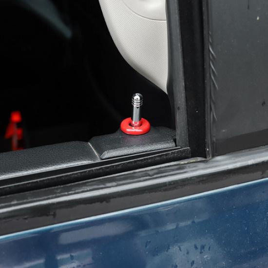 Fit For 2010-2025 Dodge Ram 1500 ABS Red Interior Door Lock Cover Trim Ring 4PCS