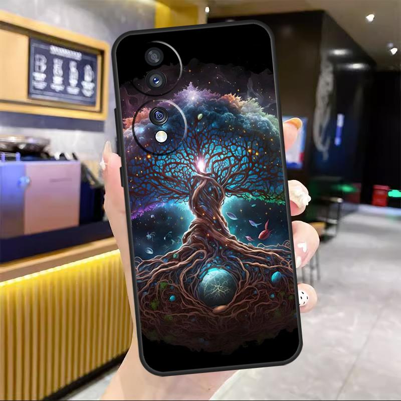 Tree of Life Space Galaxy Stars For Honor Magic 8 7 6 5 Lite Case For Honor 200 400 Pro 50 70 90 X8c X8b X9a X9b X9c Win RT