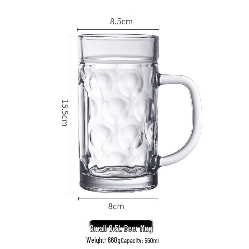 Hero Glass Beer Mug with Handle