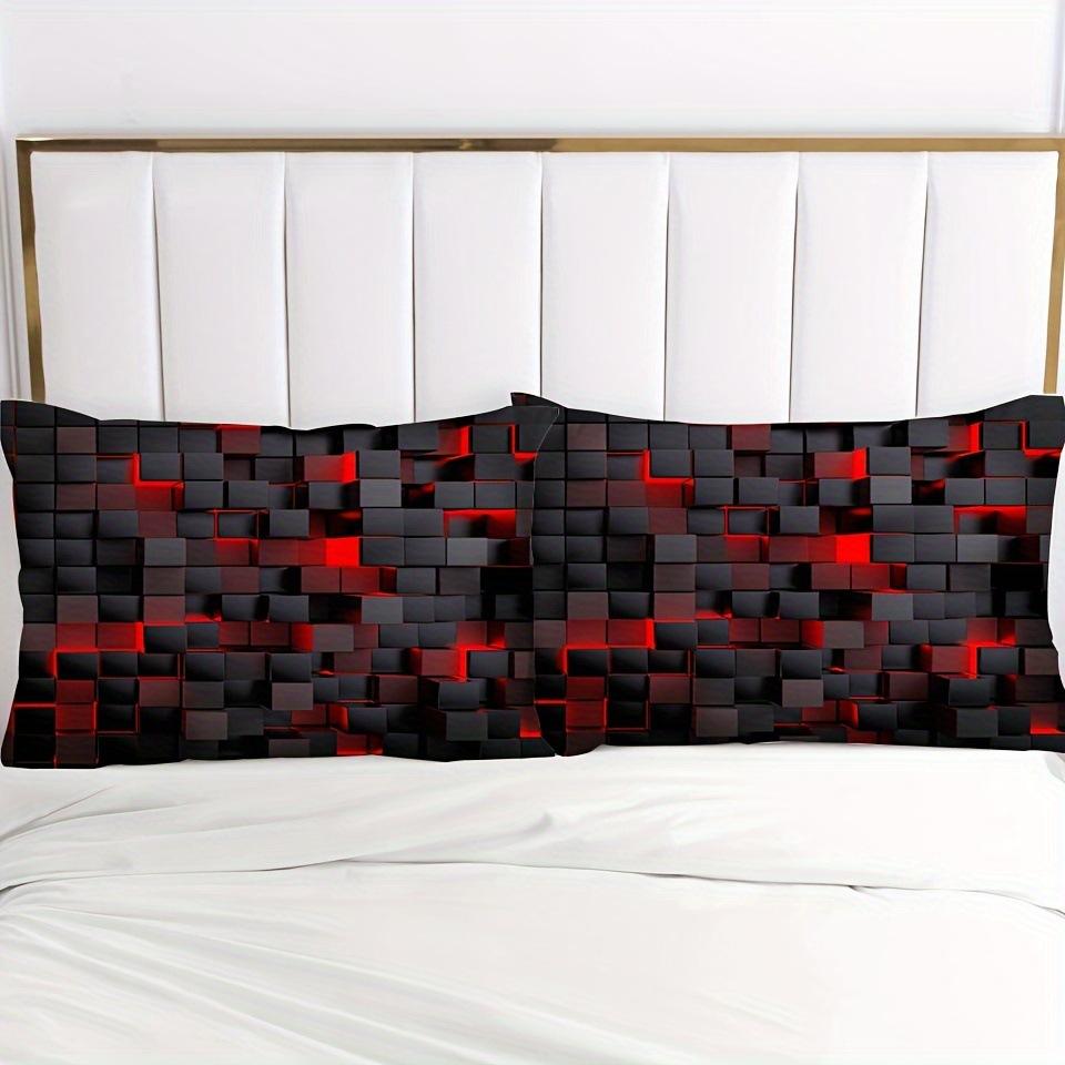 3D Visual Geometric Art Pattern Bed Hat Three-Piece Digital Printing Bedding Bed Hat Three-Piece Set